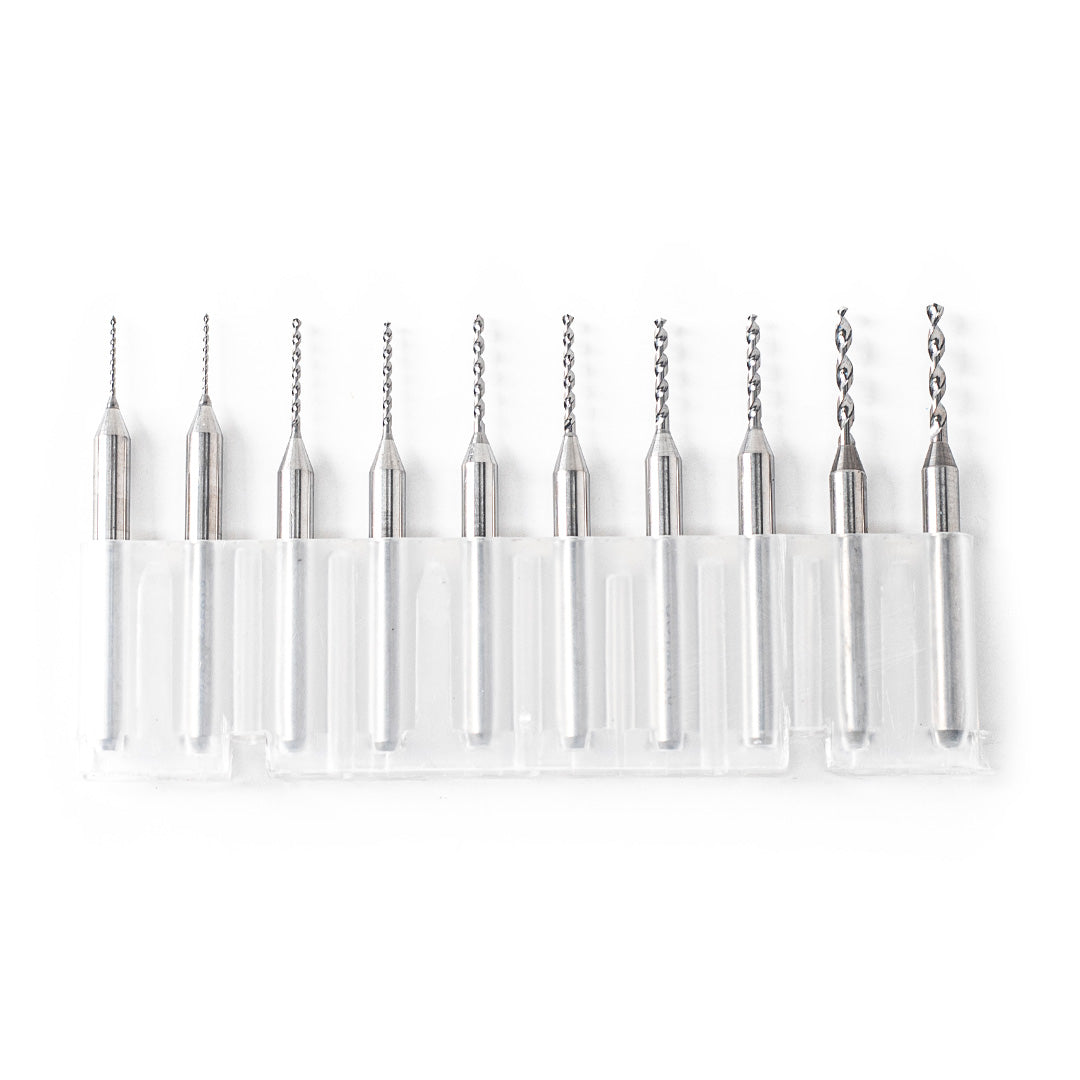 10 x Tungsten Carbide Micro Drill Bits