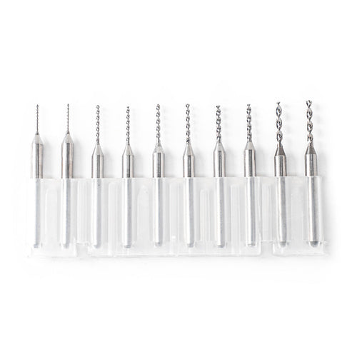 10 x Tungsten Carbide Micro Drill Bits